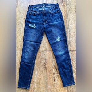 7 For All Mankind - distressed ankle gwenevere jeans